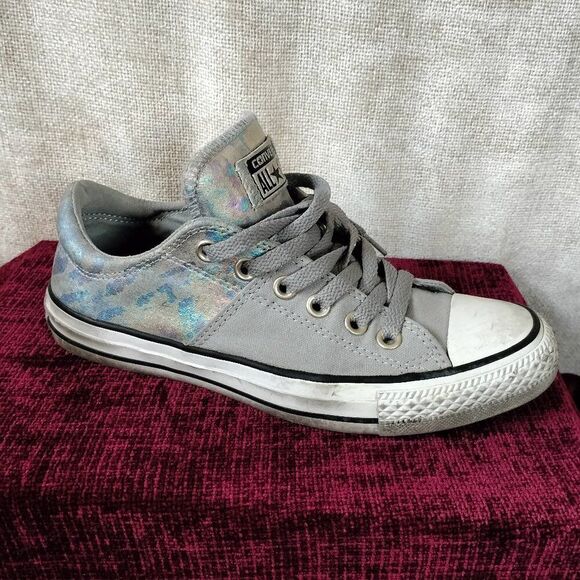 Converse All Star CTAS Madison Ox Lo Top Gray Iridescent Shoes Sneakers Size 7 - Picture 1 of 7